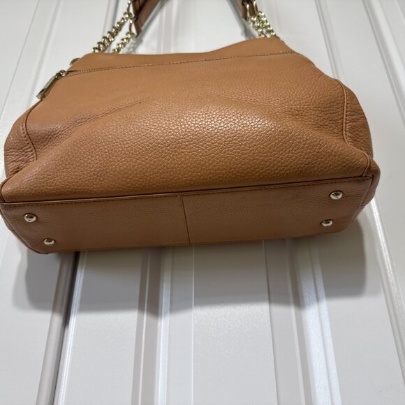 KARL LAGERFELD Triple Compartment Chain Shoulder Bag Beige Vegan Leather - Picture 5 of 14